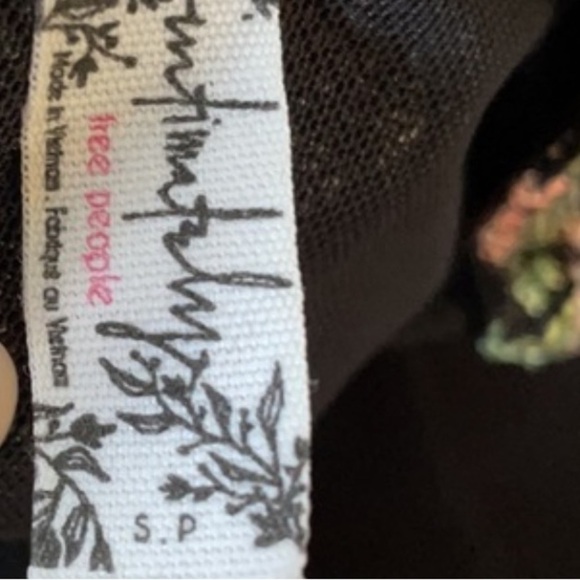 FREE PEOPLE INTIMATELY WOMEN'S BLACK FLORAL LACE Dress Small NWOT - Picture 7 of 7